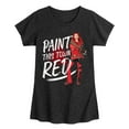 thumbnail image 1 of Disney - Descendants 4 - Paint This Town Red - Youth Girls Fitted Short Sleeve Graphic T-Shirt, 1 of 5