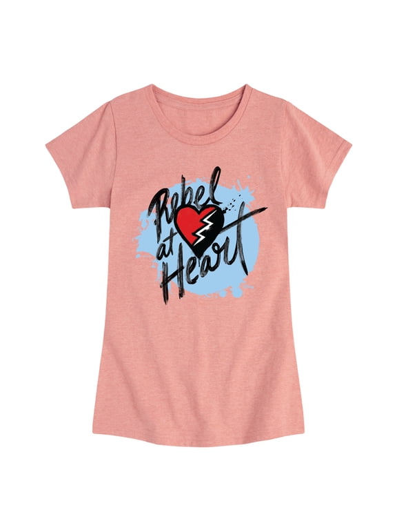 - Descendants 4 - Rebel At Heart - Youth Girls Fitted Short Sleeve Graphic T-Shirt
