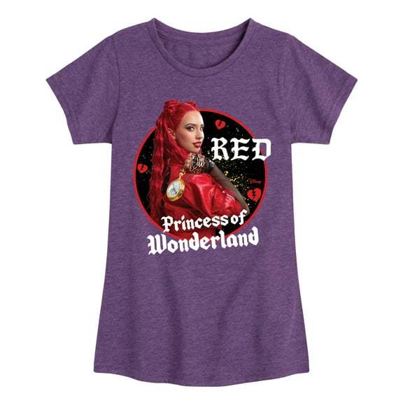 Disney - Descendants 4 - Red Princess Of Wonderland - Youth Girls Fitted Short Sleeve Graphic T-Shirt