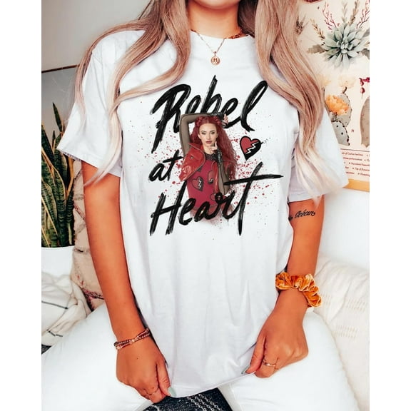 Disney Descendants 4 The Rise of Red Rebel at Heart T-Shirt, Disney Villains Tee, Disneyland Family Matching Shirt, Magic Kingdom