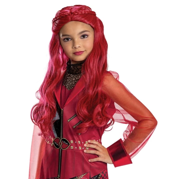 Disney Descendants 5: Wicked Wonderland Red Wig Costume Accessory