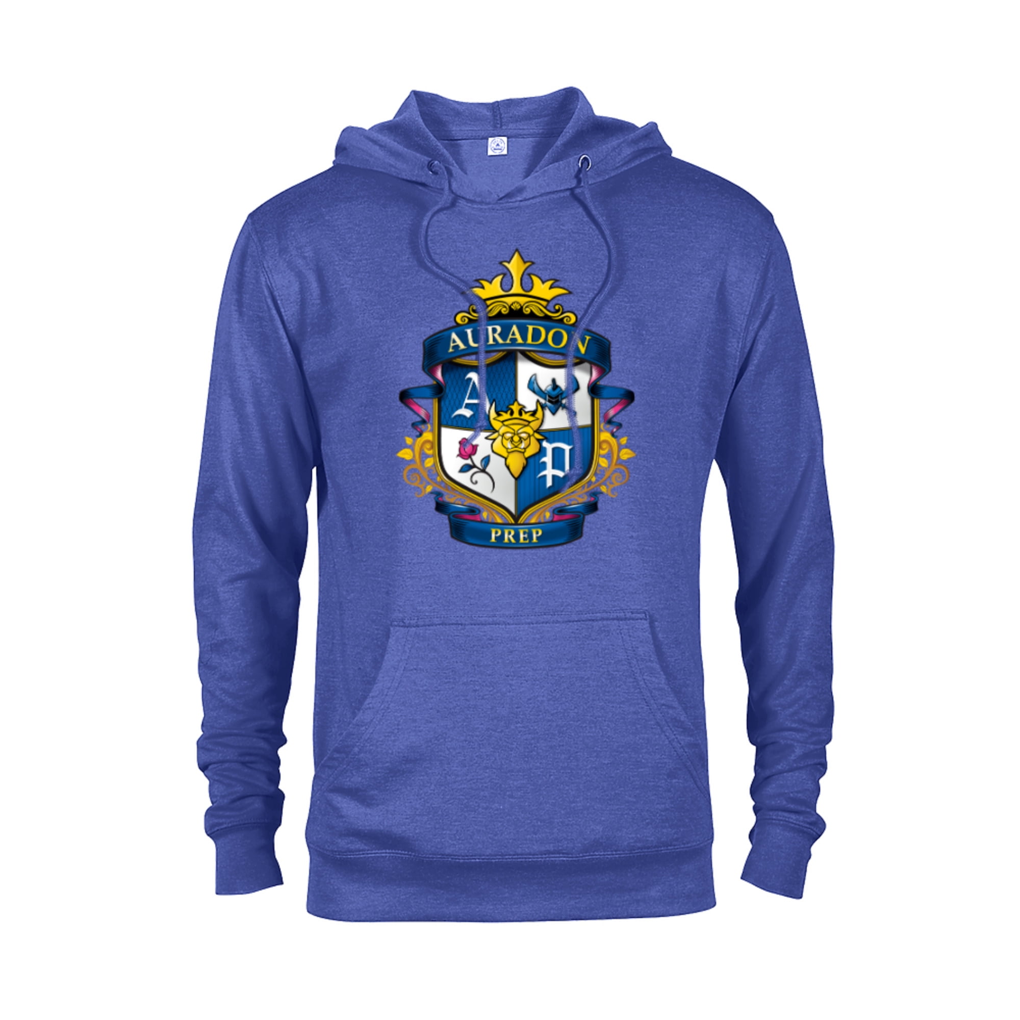 Disney Descendants Auradon Prep Crest Pullover Hoodie for Adults Customized Royal Heather