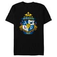 thumbnail image 1 of Disney Descendants Auradon Prep Crest - Short Sleeve Blended T-Shirt for Adults -Customized-Black, 1 of 5