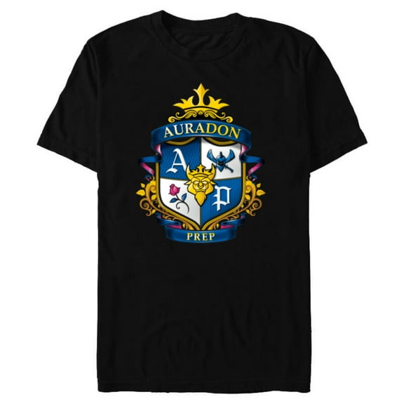 Disney Descendants Auradon Prep Crest - Short Sleeve Blended T-Shirt for Adults -Customized-Black