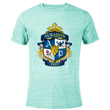 Disney Descendants Auradon Prep Crest - Short Sleeve Blended T-Shirt for Adults -Customized-Ocean Blue