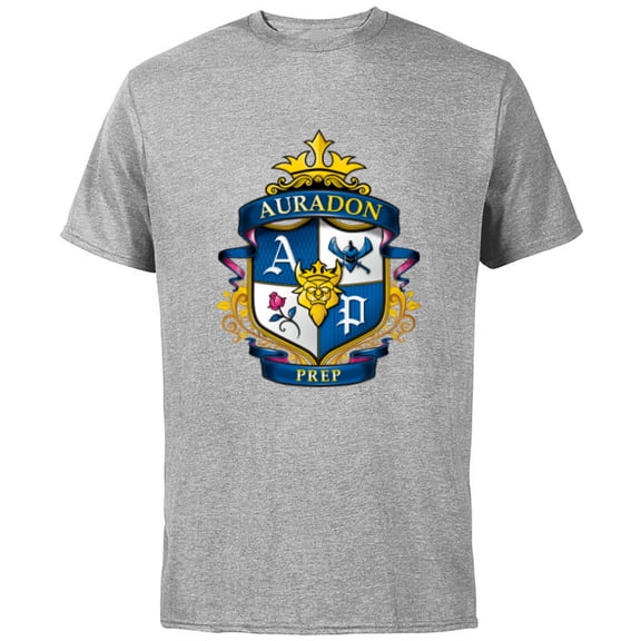 Disney Descendants Auradon Prep Crest - Short Sleeve Cotton T-Shirt for Adults -Customized-Athletic Heather