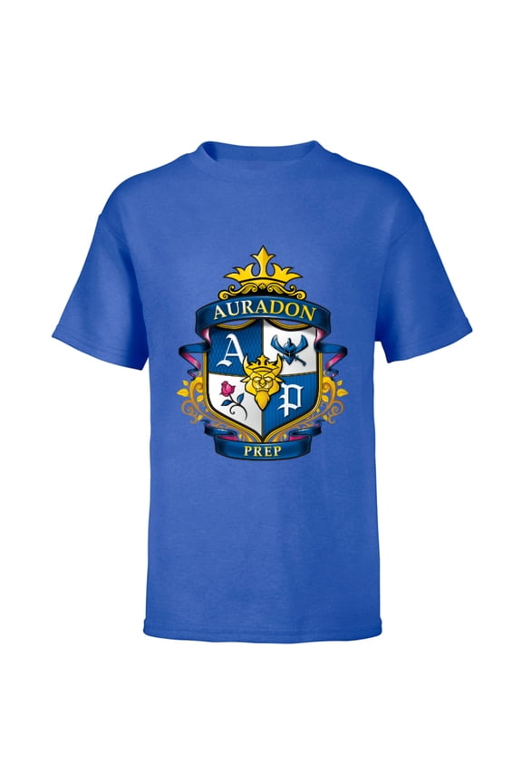 Descendants Auradon Prep Crest - Short Sleeve T-Shirt for Kids -Customized-Royal