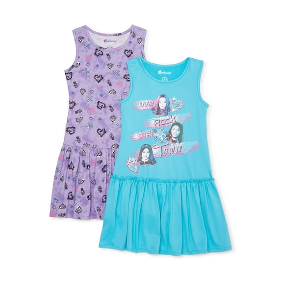 Disney Descendants Exclusive Girls Drop Waist Dress, 2-Pack, Sizes 4-12