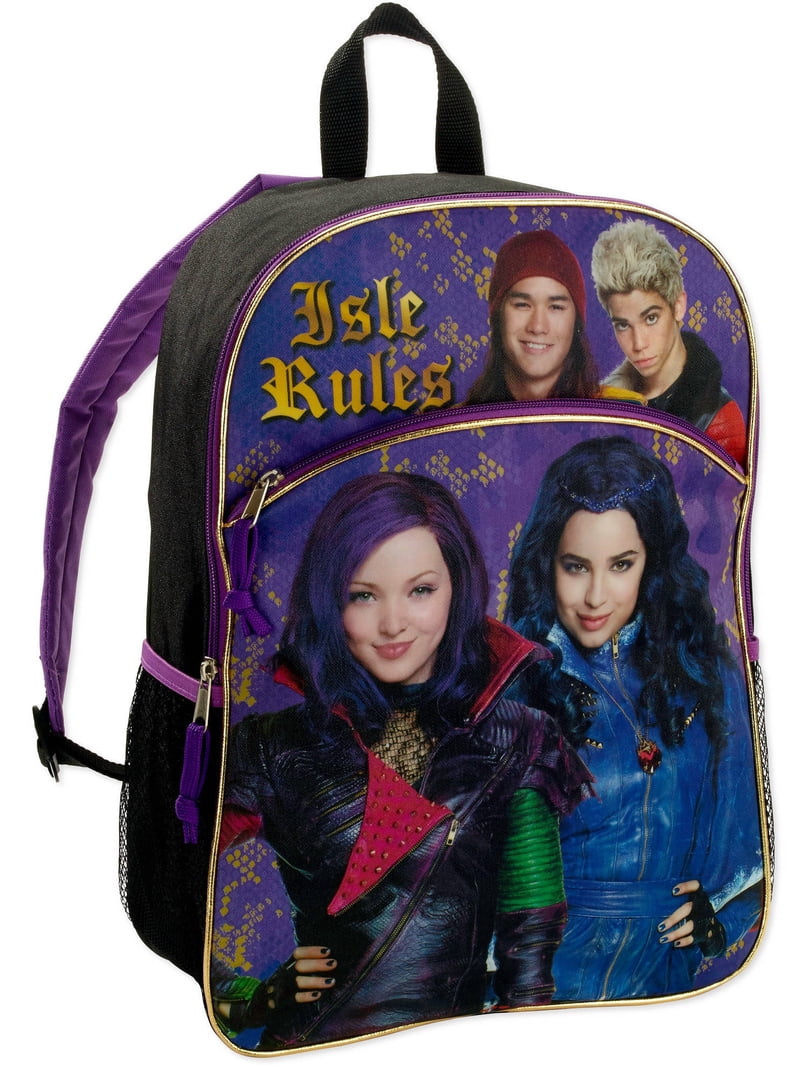 disney descendants leather backpack Loungefly Maleficent Cosplay Mini colored metal hardware Applique Disney Descendants Girls Backpack with