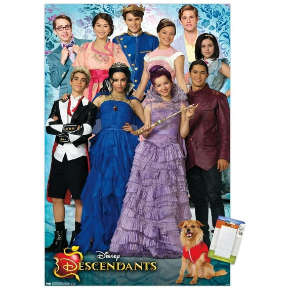 Disney Descendants - Group Wall Poster, 14.725" x 22.375"