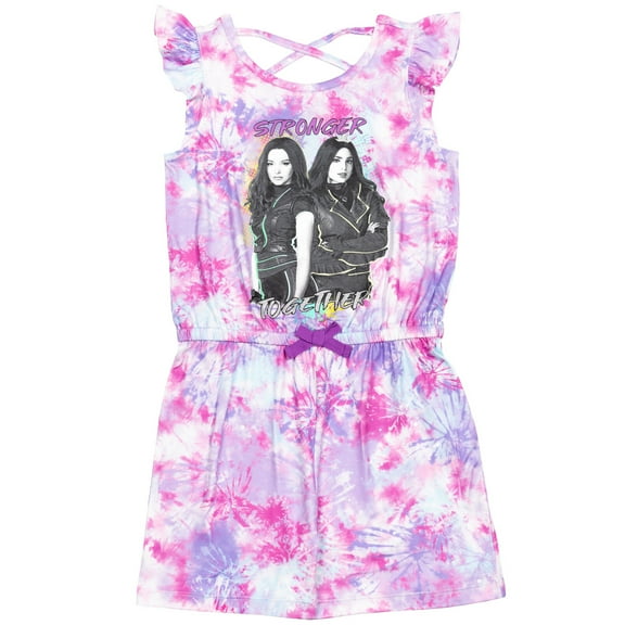 Disney Descendants Mal Evie Big Girls Sleeveless Romper Little Kid to Big Kid