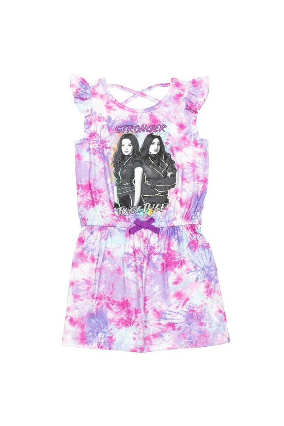 Descendants Mal Evie Big Girls Sleeveless Romper Little Kid to Big Kid