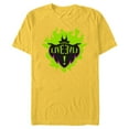 thumbnail image 1 of Disney Descendants Maleficent Long Live Evil - Short Sleeve Blended T-Shirt for Adults -Customized-Yellow, 1 of 5
