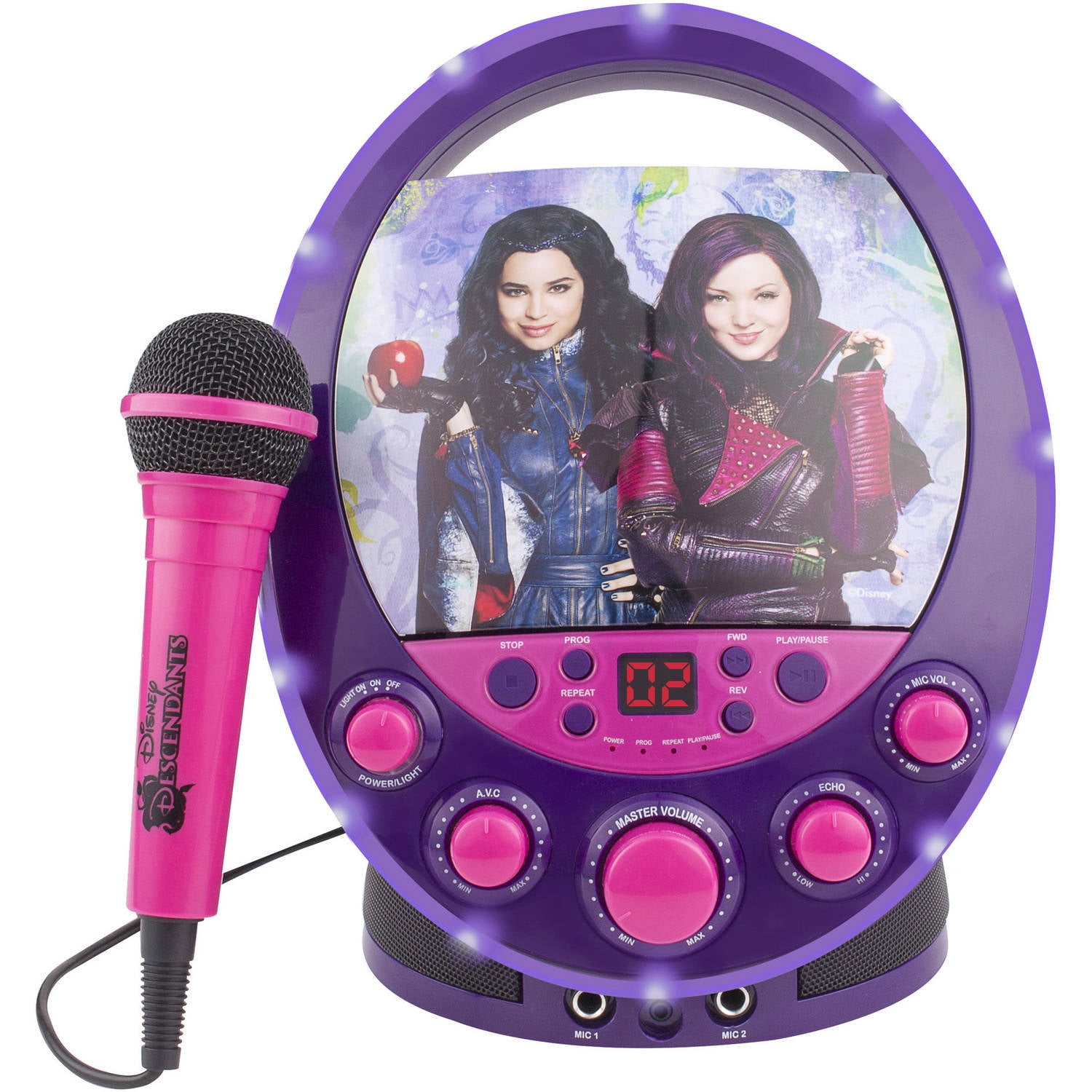 Disney Descendants Oval Flashing Lights Karaoke Machine