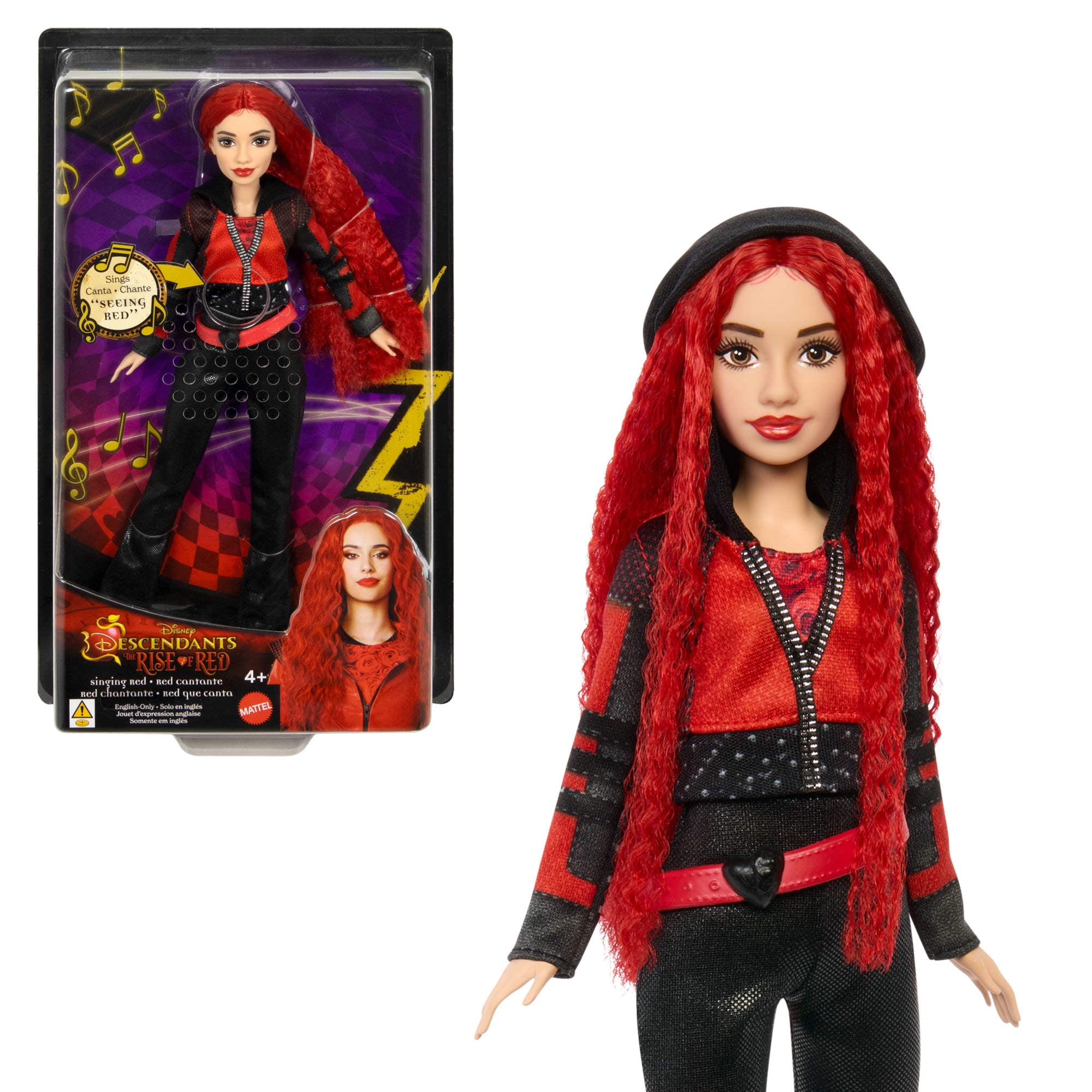 Disney Descendants: The Rise of Red Doll Singing Red Doll with Movie-Inspired Clothes & Accessories, Sings Red