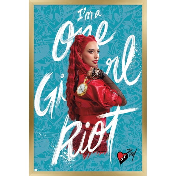 Disney Descendants: The Rise of Red - Red Wall Poster, 14.725" x 22.375" Framed