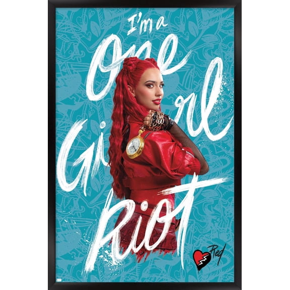 Disney Descendants: The Rise of Red - Red Wall Poster, 22.375" x 34" Framed