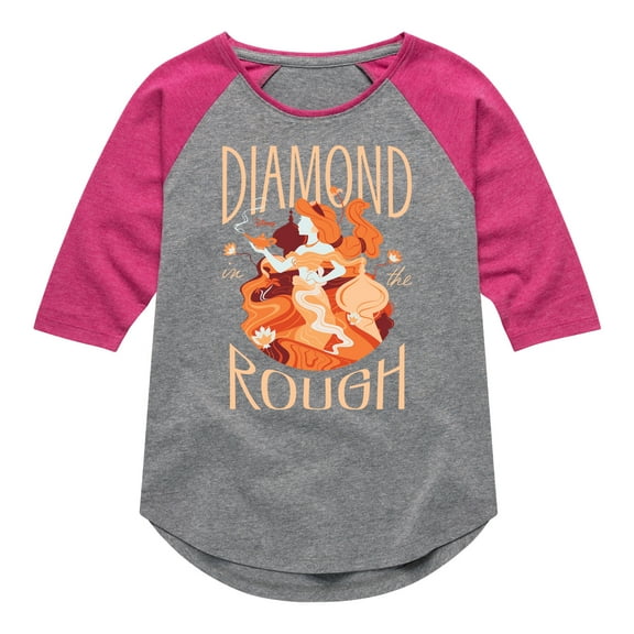 Disney - Diamond In The Rough - Toddler & Youth Girls Raglan Graphic T-Shirt