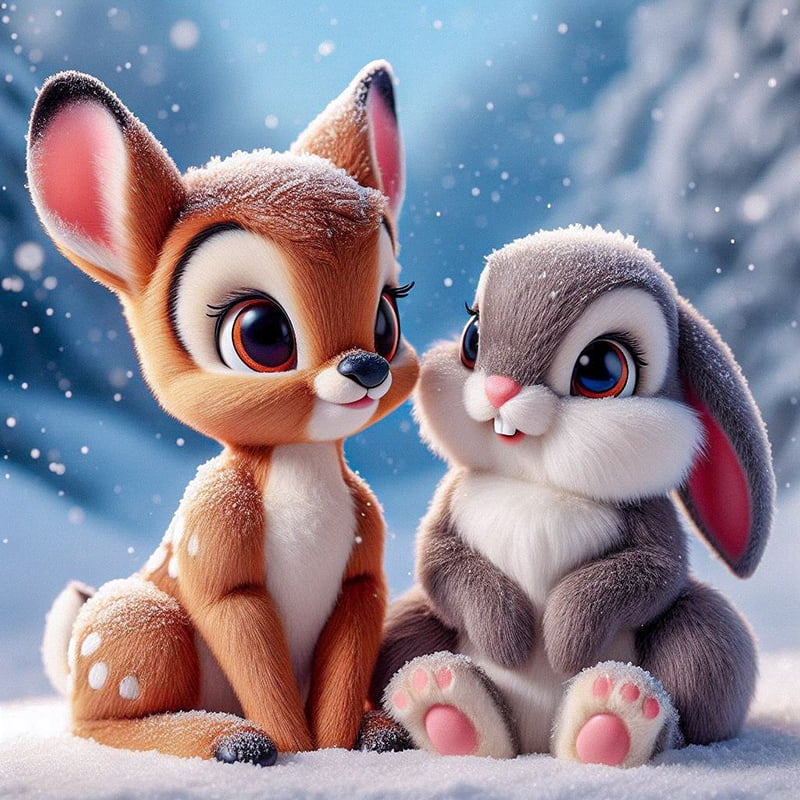 Disney Diamond Painting Kit Squirrel Sticker Diamond Embroidery Snow