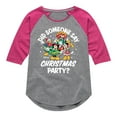 thumbnail image 1 of Disney - Did Someone Say Christmas Party - Toddler & Youth Girls Raglan Graphic T-Shirt, 1 of 3