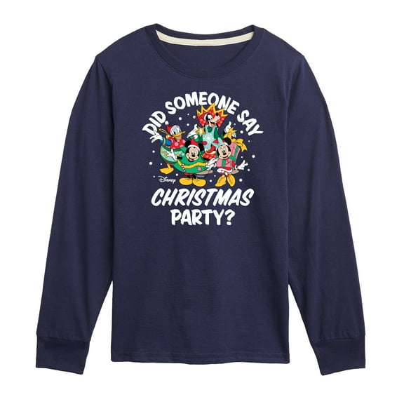 Disney - Mickey and Friends Did Someone Say Christmas Party - Toddler & Youth Long Sleeve Graphic T-Shirt