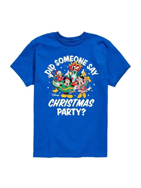 - Mickey and Friends Did Someone Say Christmas Party Boys' Short Sleeve Graphic T-Shirt