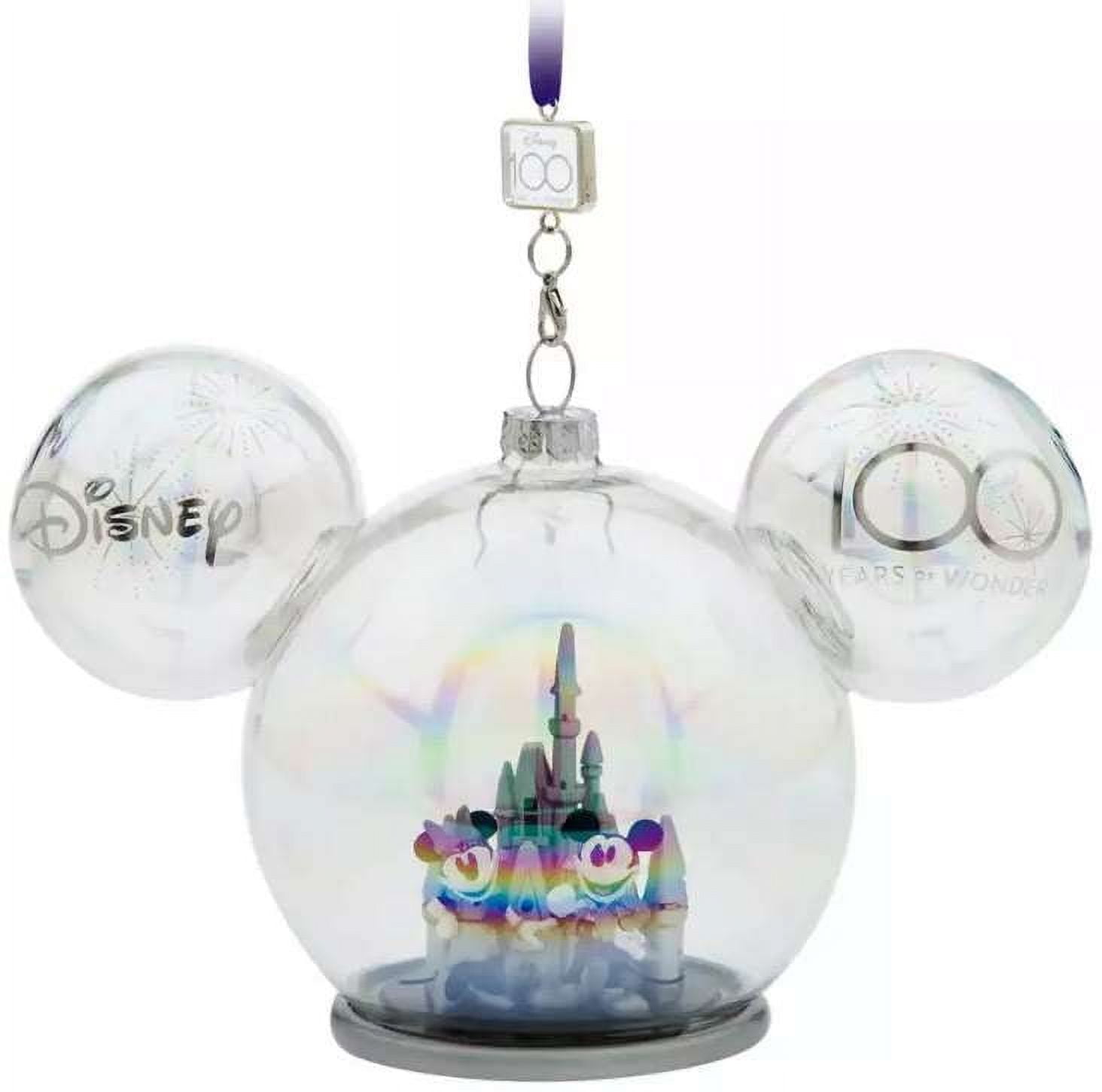 Disney 100 Collection: Mickey Minnie Iconic Glass Ornament with