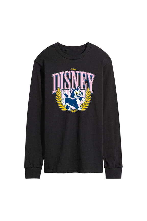 - Disney Figaro Collegiate - Men's Long Sleeve Graphic T-Shirt