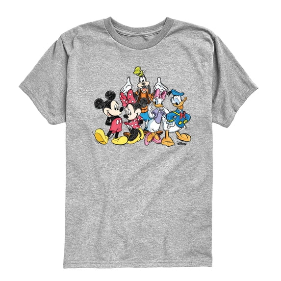 Disney - Disney Group Sketch - Youth Boys Short Sleeve Graphic T-Shirt
