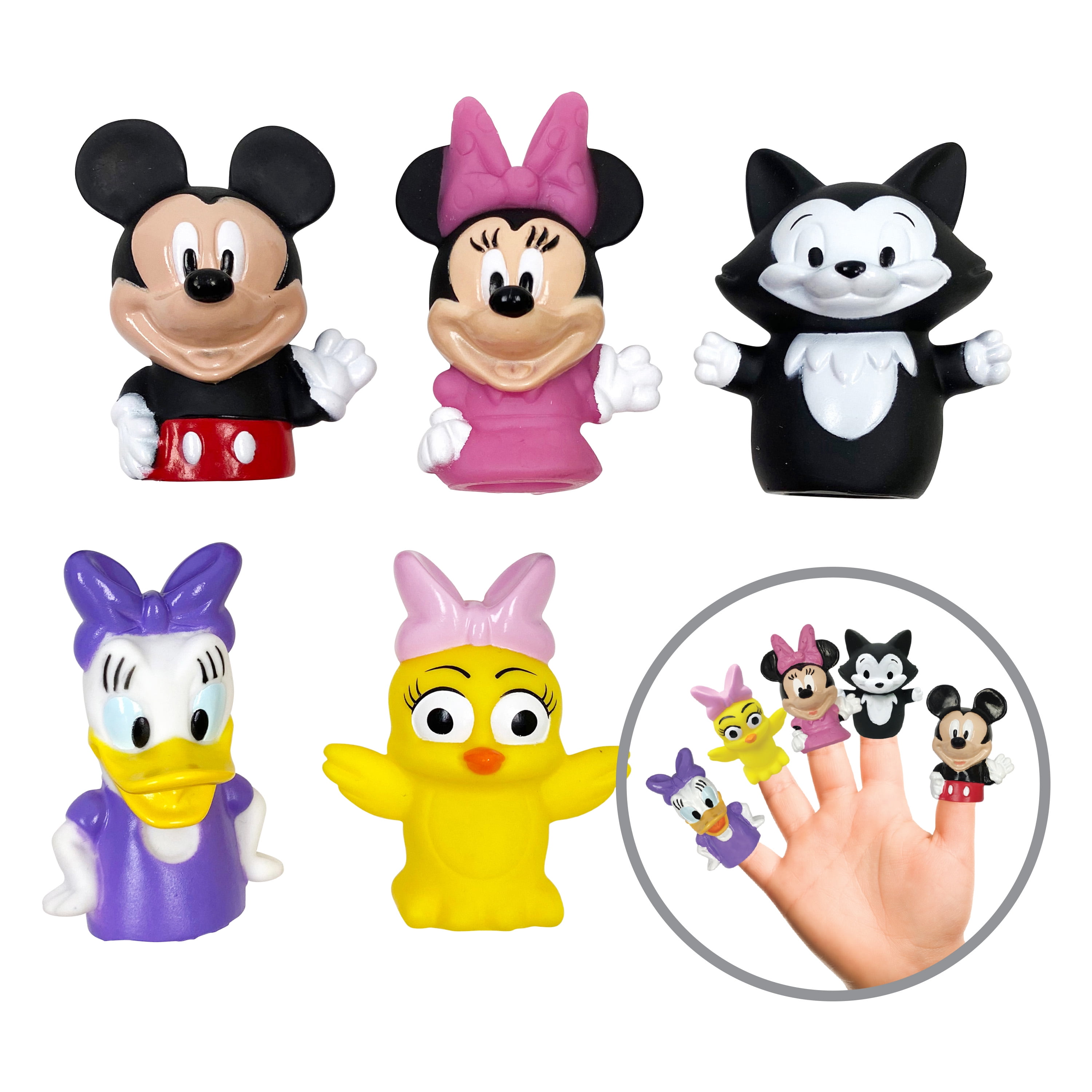 Disney Junior Minnie Mouse 3-Pack Bath Toys, Figures Include Minnie Mouse, Daisy Duck, and Figaro