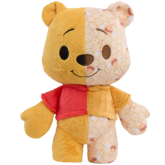 HAPPY HAUL Disney Winnie the Pooh Remixd Plush, Two-Toned Patterned Fabric Collectible, 8.5 in Stuffed Toy, Short-Run Drop, Ages 8+