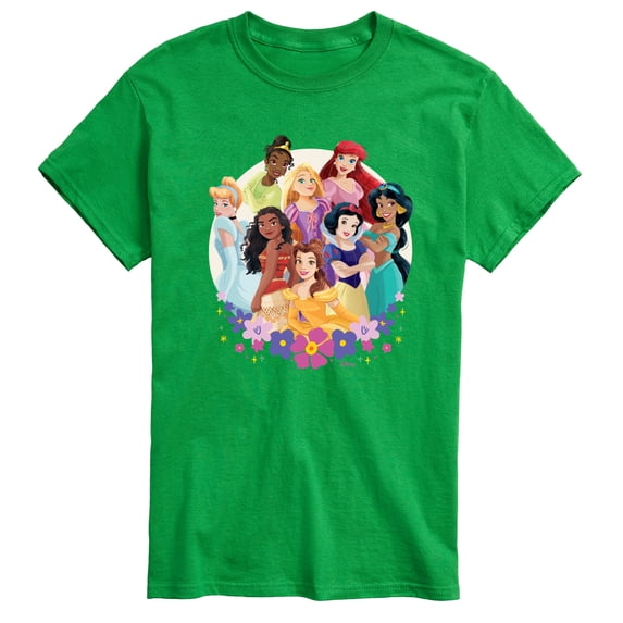 Disney - Disney Princess Group Floral - Men's Short Sleeve Graphic T-Shirt