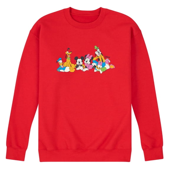 Disney - Disney Standard Character Group Stand Chest - Men's Crew Fleece Sweatshirt