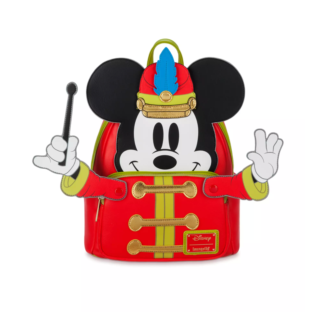 Loungefly Red Mickey Mouse Band Leader Mini Backpack with Gold Accents NEW Disney100 Decades 1930s Collection Arrives at Disney  main image 3