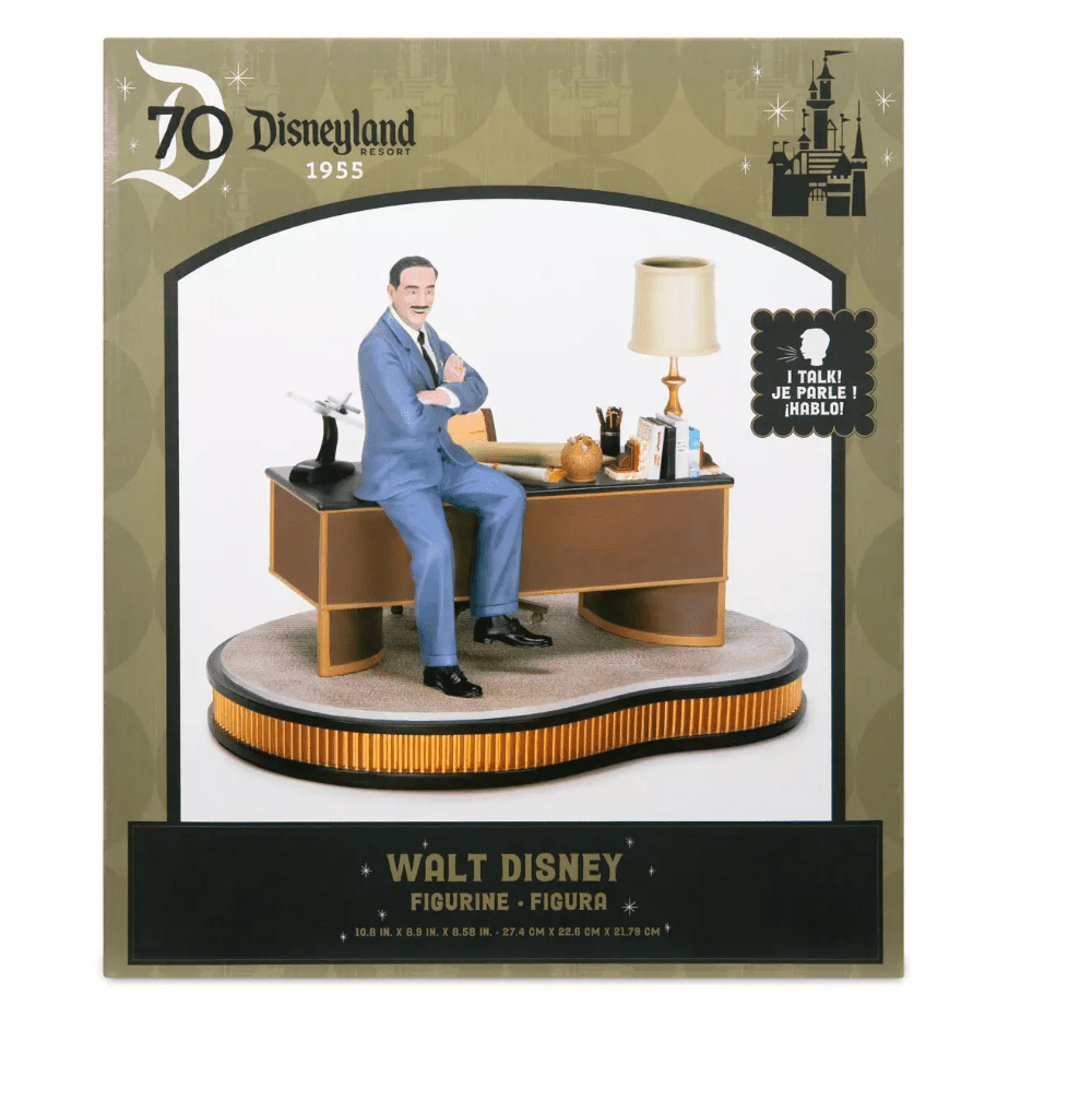 Disney Disneyland 70th Anniversary Walt Disney Talking Figure New