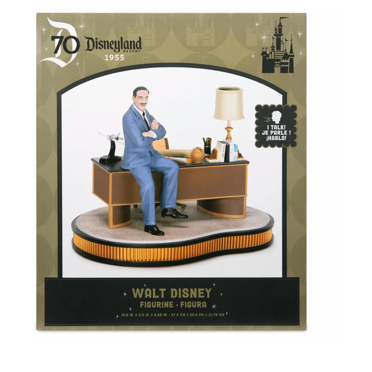 Disney Disneyland 70th Anniversary Walt Disney Talking Figure New