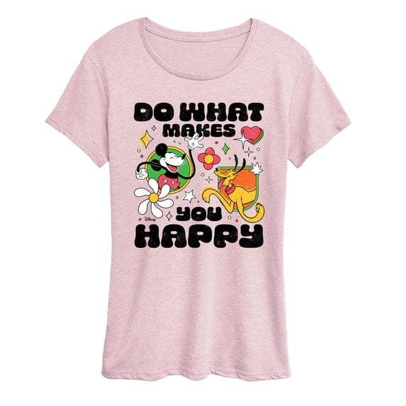 Disney - Do What Makes You Happy Women's Short Sleeve Graphic T-Shirt