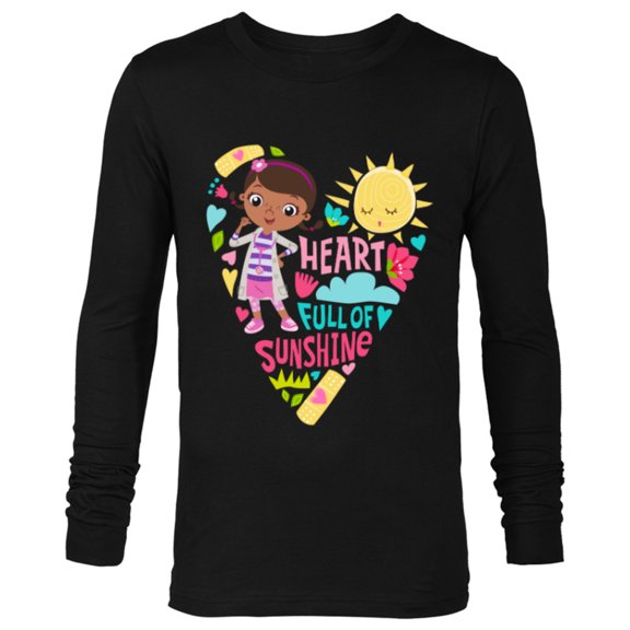 Disney Doc McStuffins Heart Full of Sunshine Girls’ - Long Sleeve T-Shirt for Men - Customized-Black