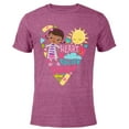 thumbnail image 1 of Disney Doc McStuffins Heart Full of Sunshine Girls’ - Short Sleeve Blended T-Shirt for Adults - Customized-Purple, 1 of 5