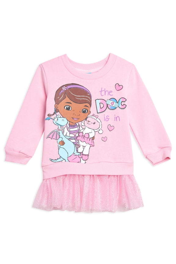 Doc McStuffins Toddler Girls Fleece Costume Sweatshirt Dress 4T