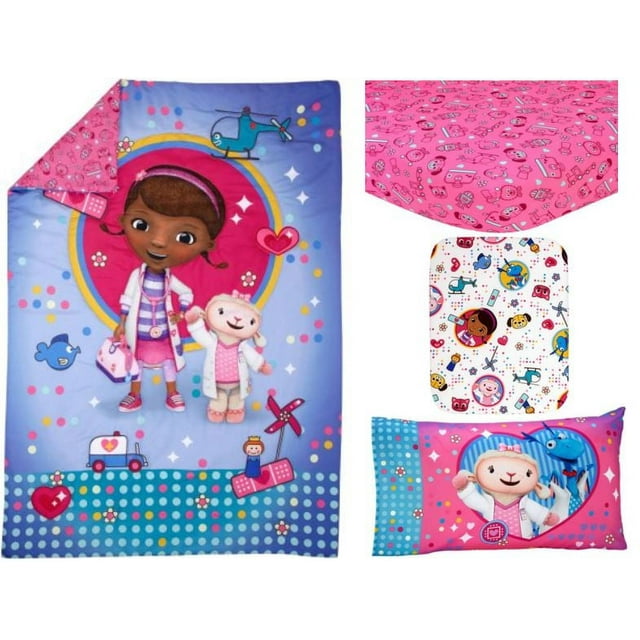 Disney Doc McStuffins Toy Doc 4-Piece Toddler Bedding Set - Walmart.com