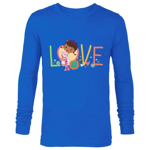 Disney Doc McStuffins and Lambie Love Girls’ - Long Sleeve T-Shirt for Men - Customized-Royal
