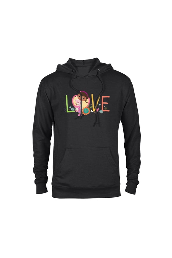 Doc McStuffins and Lambie Love Girls’ - Pullover Hoodie for Adults - Customized-Black