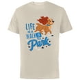 thumbnail image 1 of Disney Dogs Lady Life is a Walk in the Park - Short Sleeve Cotton T-Shirt for Adults - Customized-Natural, 1 of 5