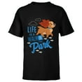thumbnail image 1 of Disney Dogs Lady Life is a Walk in the Park - Short Sleeve T-Shirt for Kids - Customized-Black, 1 of 5
