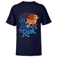 thumbnail image 1 of Disney Dogs Lady Life is a Walk in the Park - Short Sleeve T-Shirt for Kids - Customized-Navy, 1 of 5