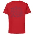 thumbnail image 1 of Disney Dogs Paw Prints - Short Sleeve Cotton T-Shirt for Adults - Customized-Red, 1 of 5