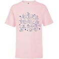 thumbnail image 1 of Disney Dogs Paw Prints - Short Sleeve T-Shirt for Kids - Customized-Soft Pink, 1 of 5