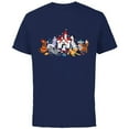 thumbnail image 1 of Disney Dogs Puppy Friends - Short Sleeve Cotton T-Shirt for Adults - Customized-Navy, 1 of 5