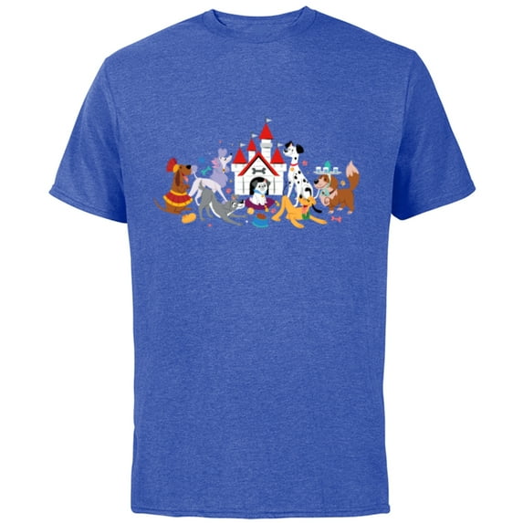 Disney Dogs Puppy Friends - Short Sleeve Cotton T-Shirt for Adults - Customized-Royal Heather